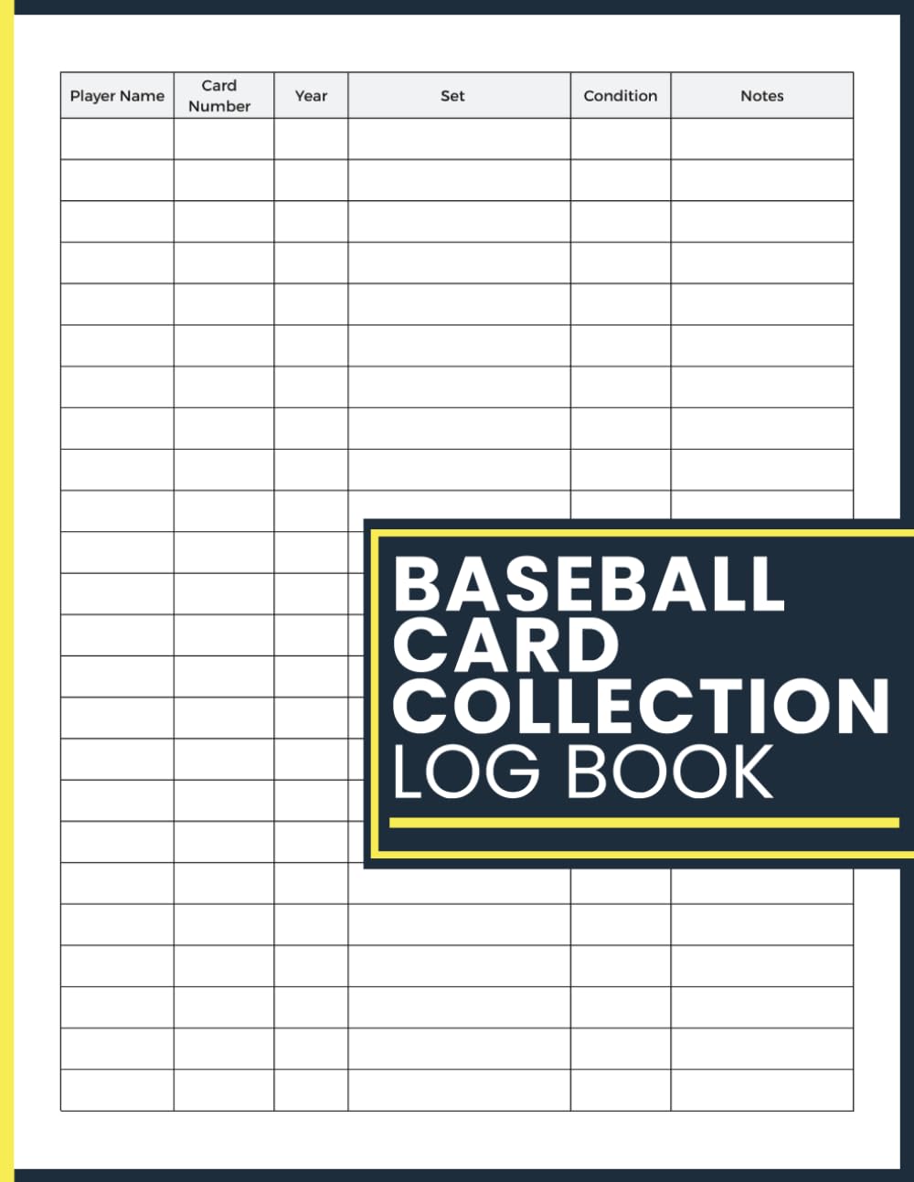 ler totalmente Baseball Card Collection Logbook: Record Card Details, Collection Value, Condition, Sets and Inventory for Sports Card Collectors and Baseball Fans