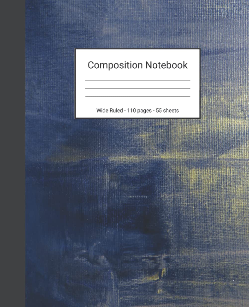 Composition Notebook: Wide Ruled Paper Notebook Journal - Blue And Yellow Abstract Texture - Blank Wide Lined Workbook baixar livro de graça