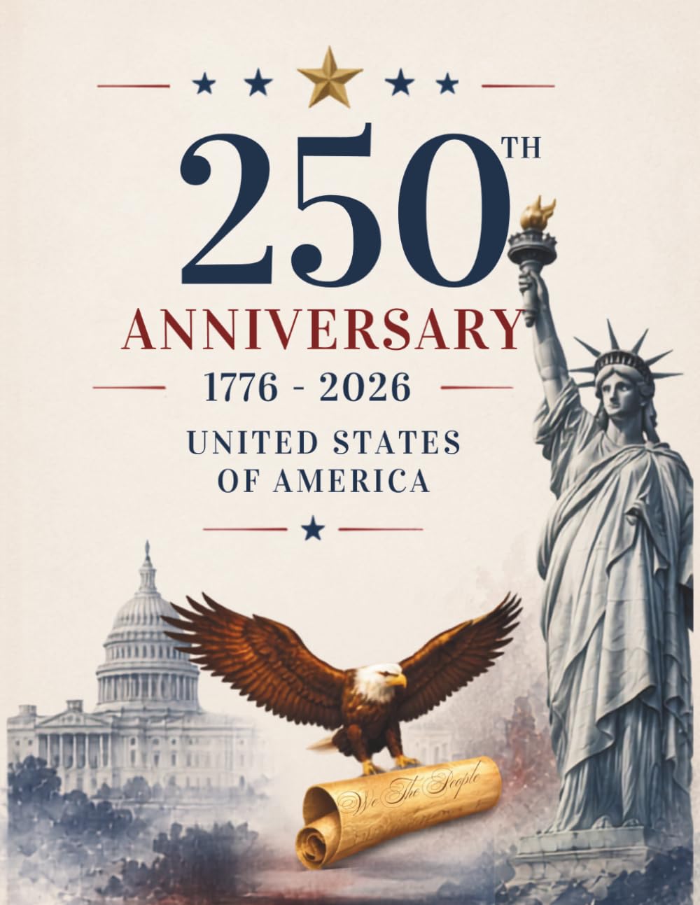 capítulo por capítulo baixar The Spirit of America 250th Anniversary Notebook I A Historic Celebration (1776-2026): College Ruled Journal I 110 Pages I 8.5x11 Inches - Patriotic Writing Register I