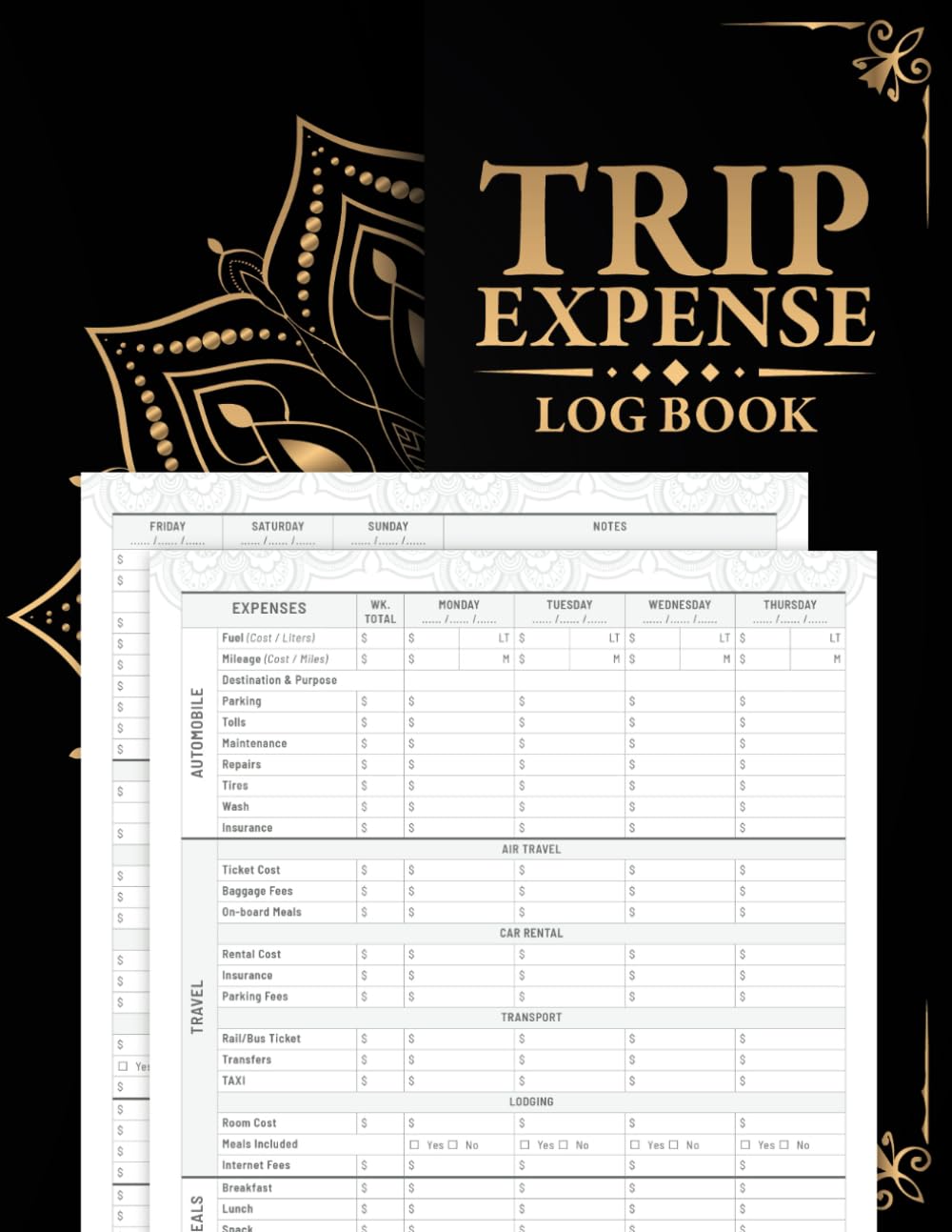 Trip Expense Log Book: Weekly Business Travel Journal & Cost Tracker Notebook baixar o livro de graça