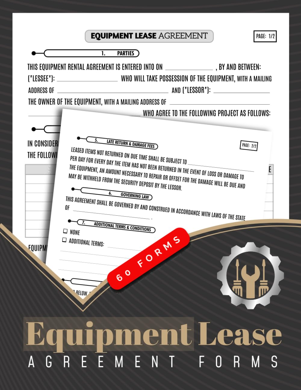 ler totalmente Equipment Lease Agreement Forms: Rental Contract Logbook for Construction, Contractors, & Machinery Between Lessor & Lessee | Record Tool Details,... Deposits & Signatures | 120 Two-Sided Pages