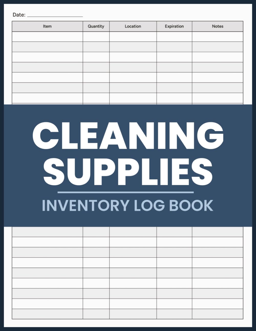 Cleaning Supplies Log Book: Inventory Tracker for Cleaning Teams, Facility Staff, and Home Use