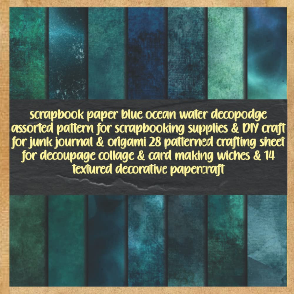 scrapbook paper blue ocean water decopodge assorted pattern for scrapbooking supplies &DIY craft for junk journal & origami 28 patterned crafting... papercraft: sea life deco tea party baixar livro de graça