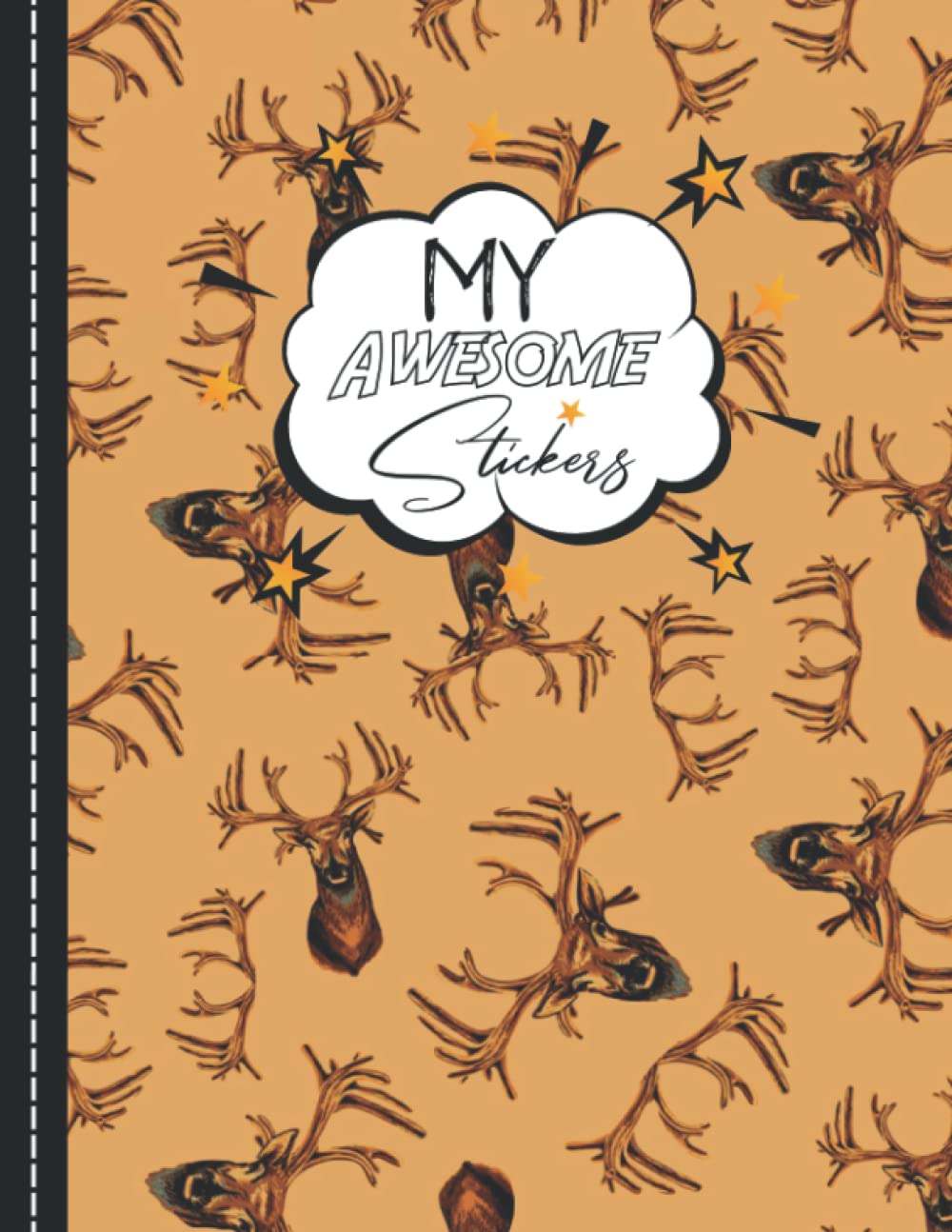 My Awesome Stickers: Blank Sticker Book Elk Theme Large Size. baixar livro de graça