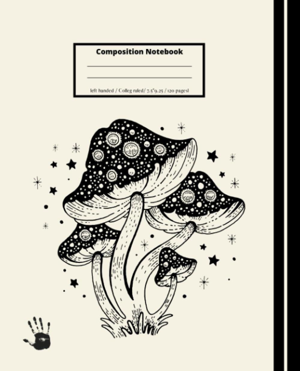 ler totalmente Left Handed Notebook: Left Handed College Ruled Notebook | 120 pages, 7.5x 9.25 inches | vintage mushroom Theme (Japanese Edition)
