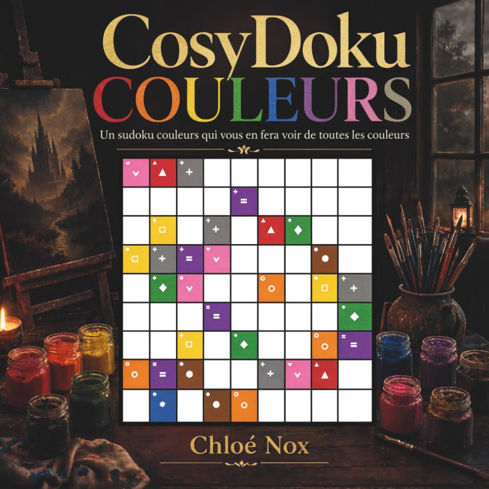 CosyDoku Couleurs – L'Atelier du Manoir: Sudoku couleurs sans chiffres pour adultes et ados: 80 grilles à colorier, une enquête et un secret à... incluses (Le cercle noir) (French Edition) baixar livro de graça