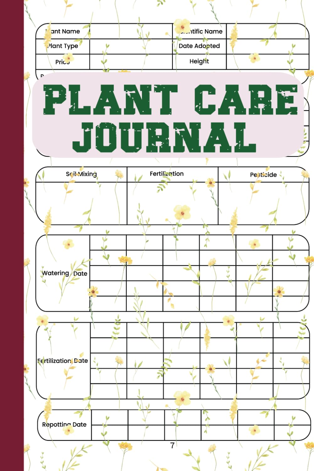 ler totalmente Plant Care Journal: Plant Details, Care Requirements, and Watering Dates Tracker