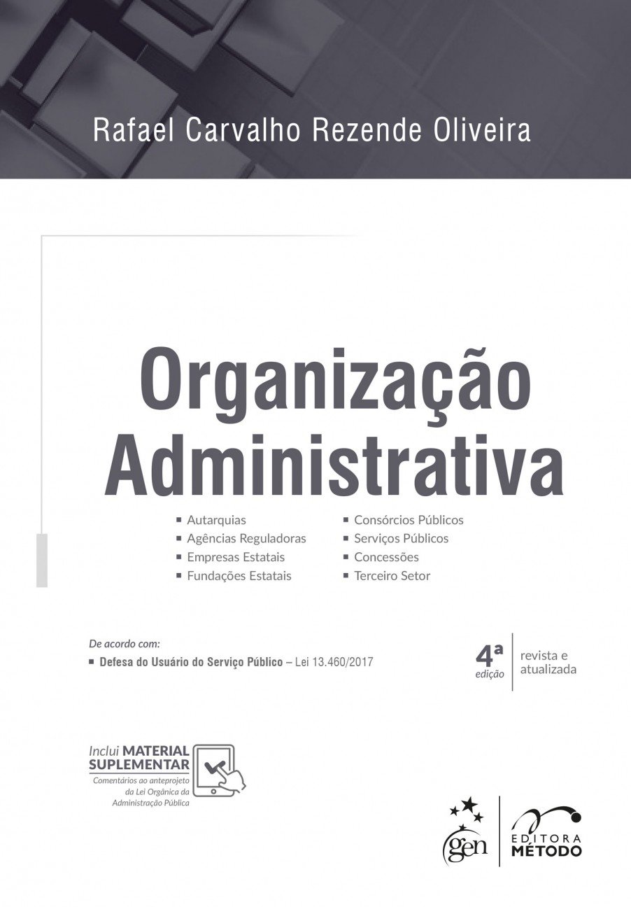 capítulo por capítulo baixar Organização Administrativa - 4ª Edição 2018