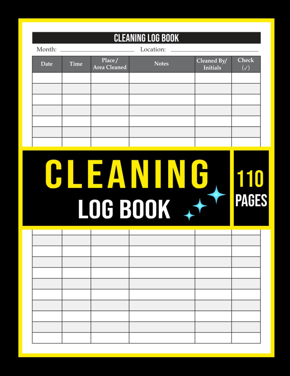 capítulo por capítulo baixar Cleaning Log Book: Daily Cleaning Record Tracker for Home, Offices, Business, Hotels, Cafes, Restaurants, Care Homes, Clinics, Kitchens, Restrooms and More | 8.5"x11", 110 Pages.