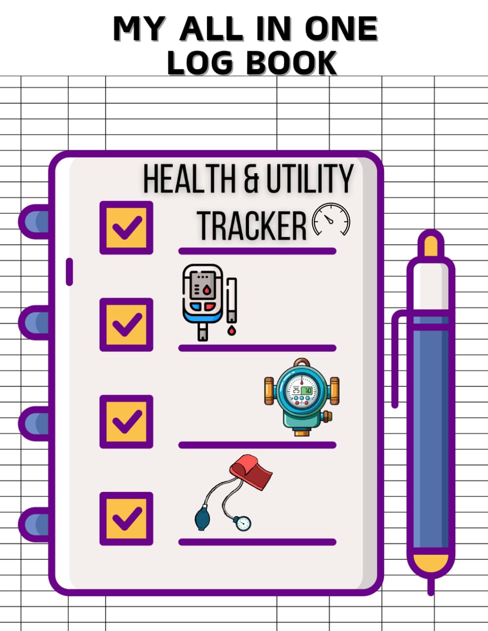 My All in One Log Book: Health and Utility Tracker to Record Blood Pressure, Blood Sugar, Health & Fitness, Daily Activity, Energy Meter, Income &... Sleep Duration, Personal/Business data. baixar o livro de graça