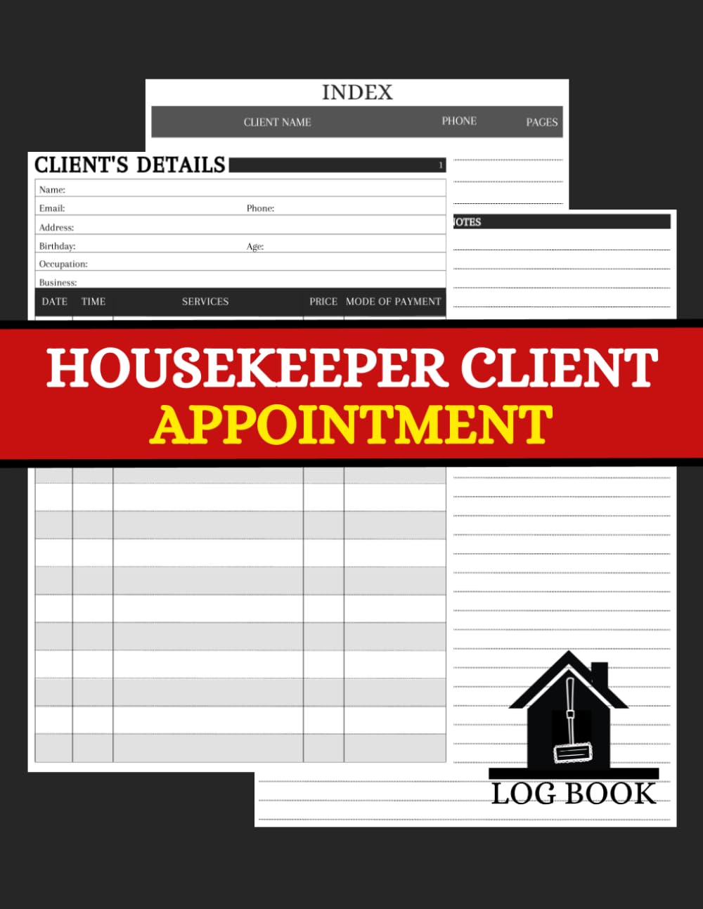 ler totalmente Housekeeper Client Appointment Log Book: Cute Gift for Any Home Cleaning Business