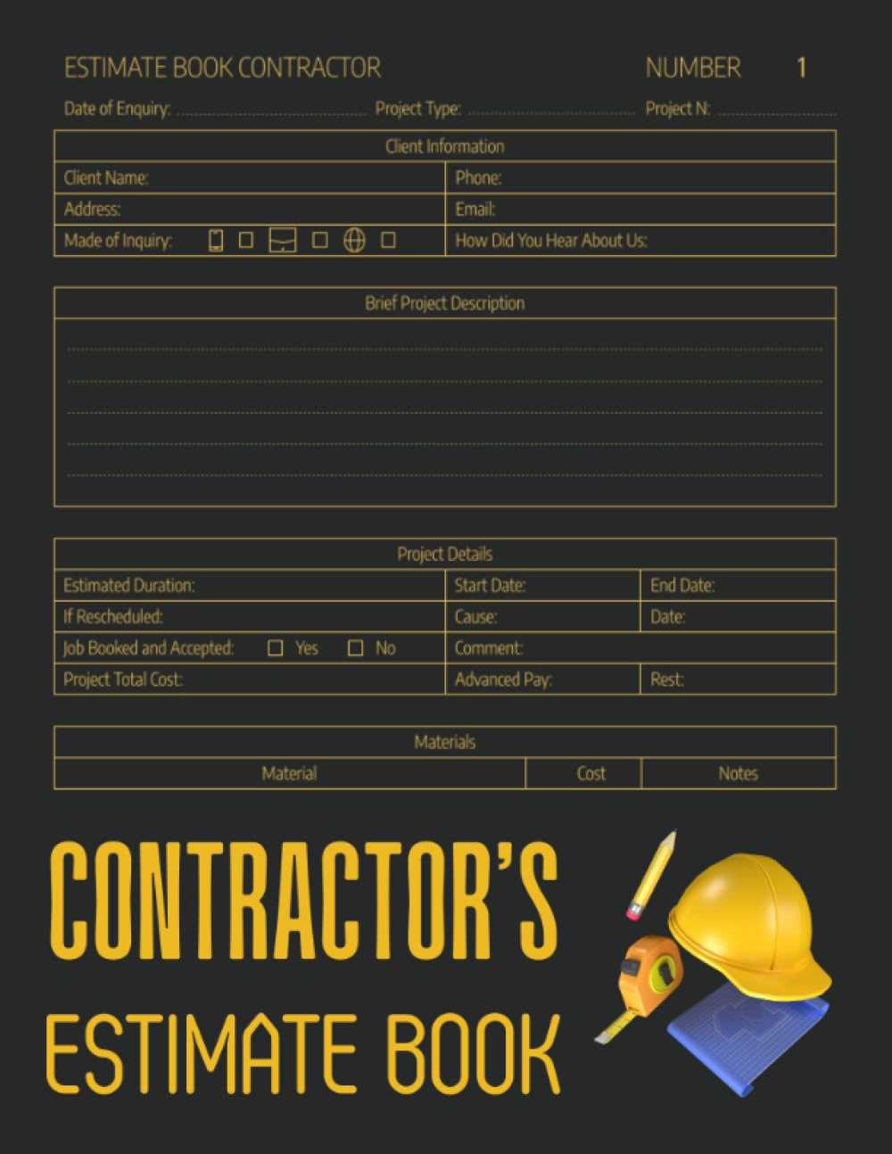 Estimate Book Contractor: Job Estimate Quote Record Book With Client Contact Log and Dot Diagram Sheets For Taking Measurements |148 Pages Log Book to... Details | Complete with Dot Grid Diagram baixar livro de graça