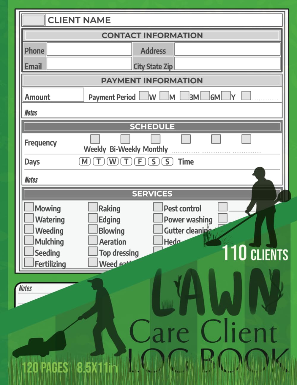 ler totalmente LAWN CARE CLIENT LOG BOOK: Simple To Record And Track Mowing Or Landscape Business Customer And Appointment Data, 110 Client Numbered Pages.