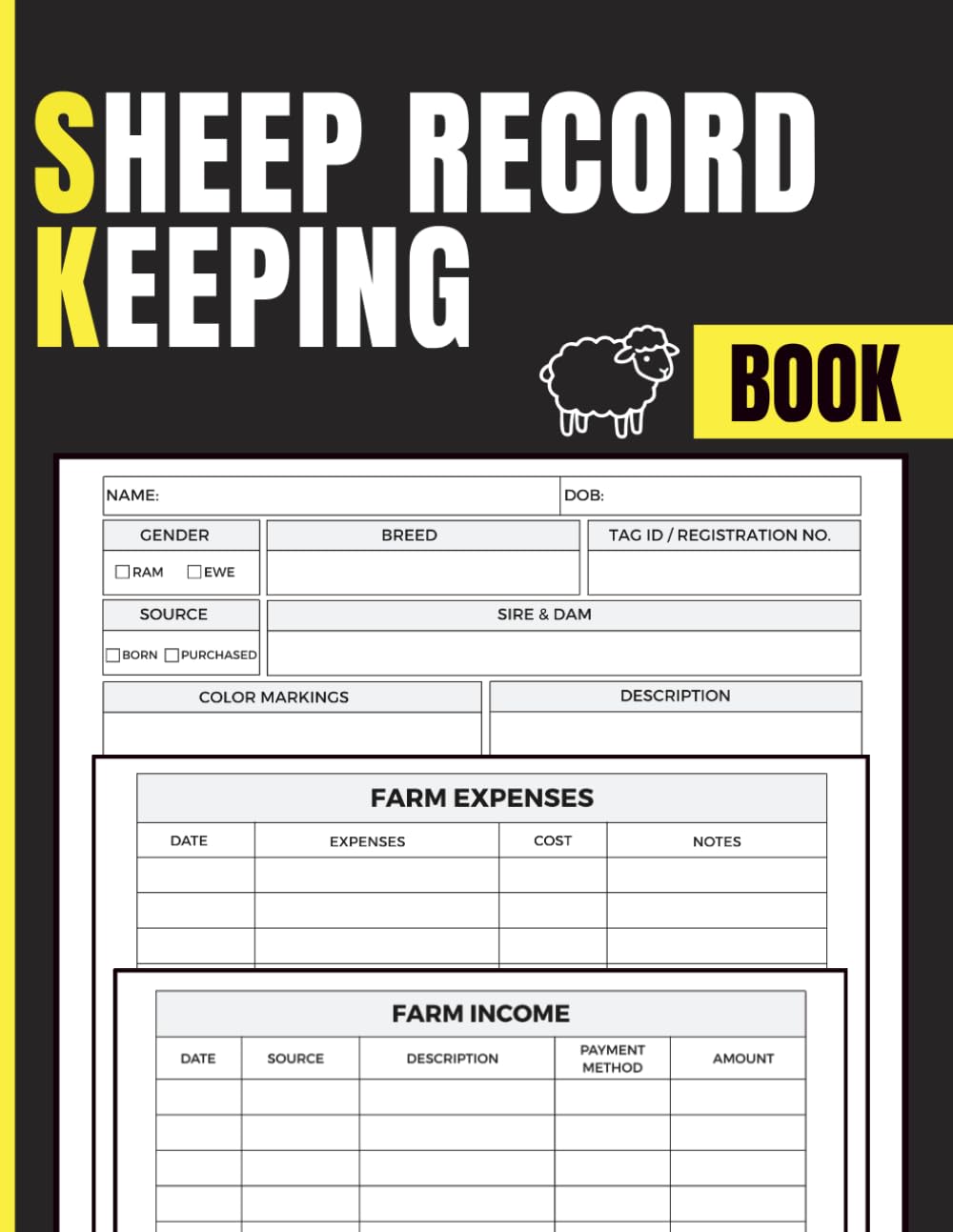 ler totalmente Sheep Record Keeping Book: Manage Sheep Identification, Medical Care, Breeding, Lambing, Weight Tracking, and Expenses for Flock Owners