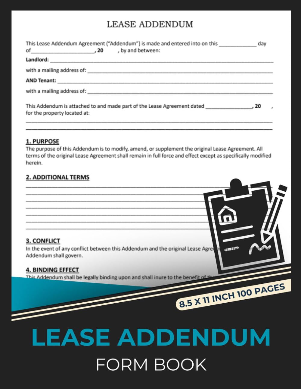 ler totalmente Lease Addendum Form Book: Addendum to Lease Agreement | Rental Agreement Addendum Form | 50 Forms