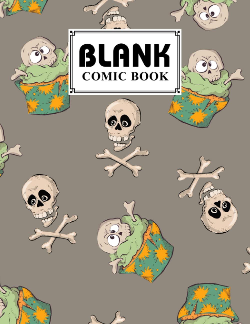 Blank Comic Book: Skull Cover Blank Comic Book, Create Your Own Story, Journal, Notebook, Sketchbook for Kids and Adults, 120 Pages - Size 8.5" x 11" Notebook by Nadine Siebert baixar livro de graça