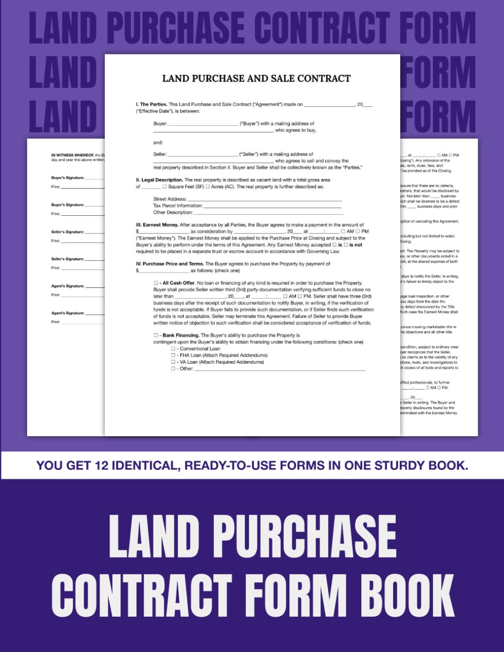 Land Purchase Contract Form Book: 12 Legal Forms for Buying and Selling Vacant Land | 8.5 x 11 in. baixar o livro de graça