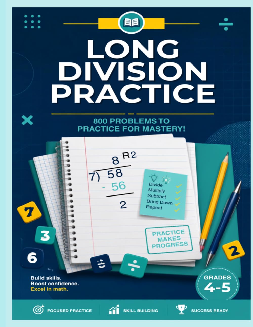 capítulo por capítulo baixar Long Division Practice: Math work book to build division skills, boost confidence and excel in math, grades 4-5