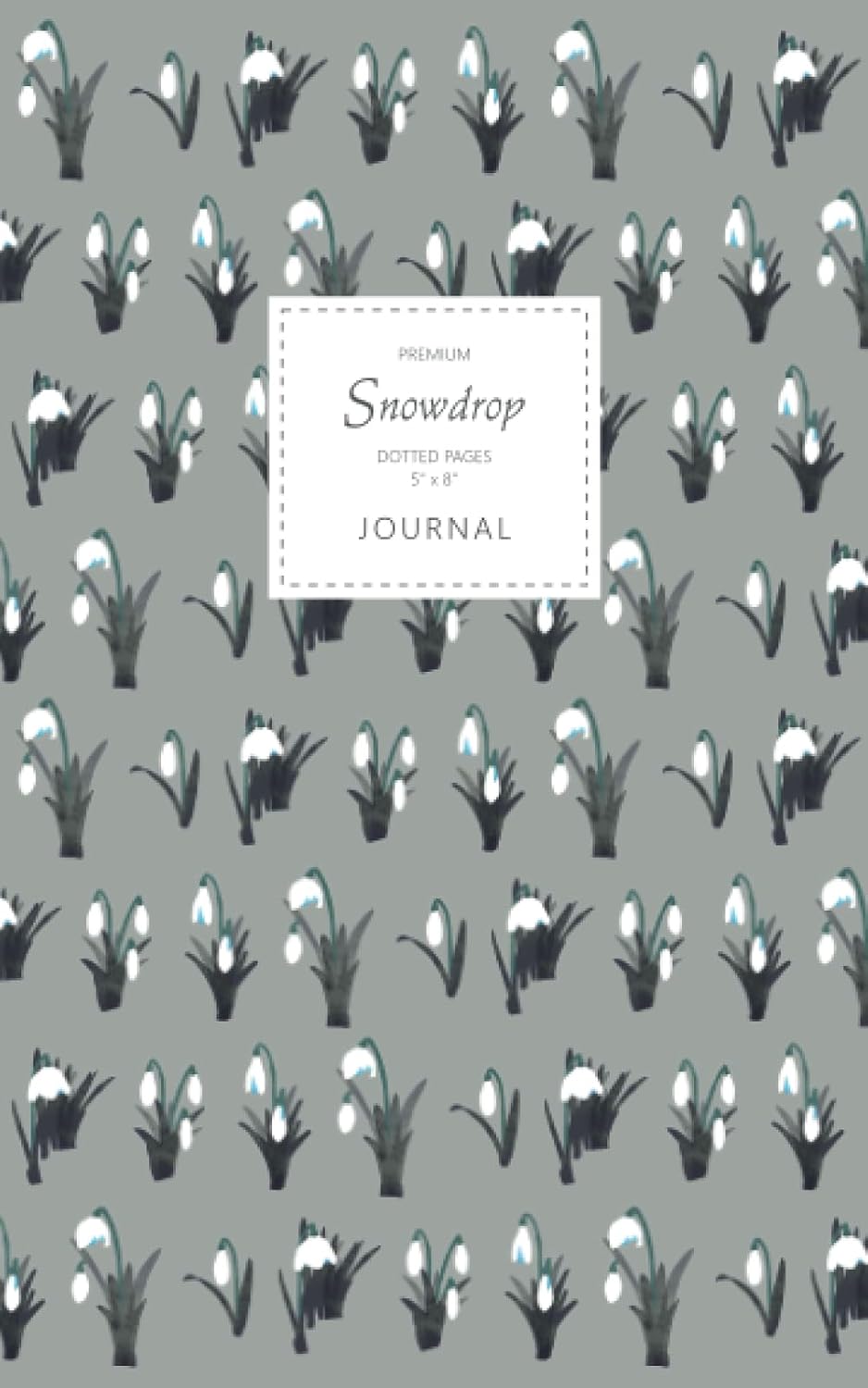 Snowdrop Journal - Dotted Pages - 5x8 - Premium: (Grey Edition) Flower Journal 96 dot grid pages (5x8 inches / 12.7x20.3cm / Junior Legal Pad/Nearly A5) baixar livro de graça