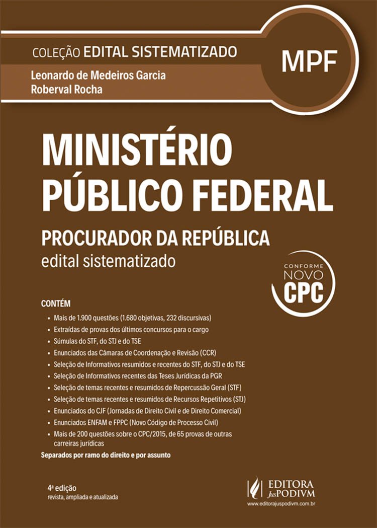 Ministério Público Federal. Procurador da República - Coleção Edital Sistematizado baixar livro de graça