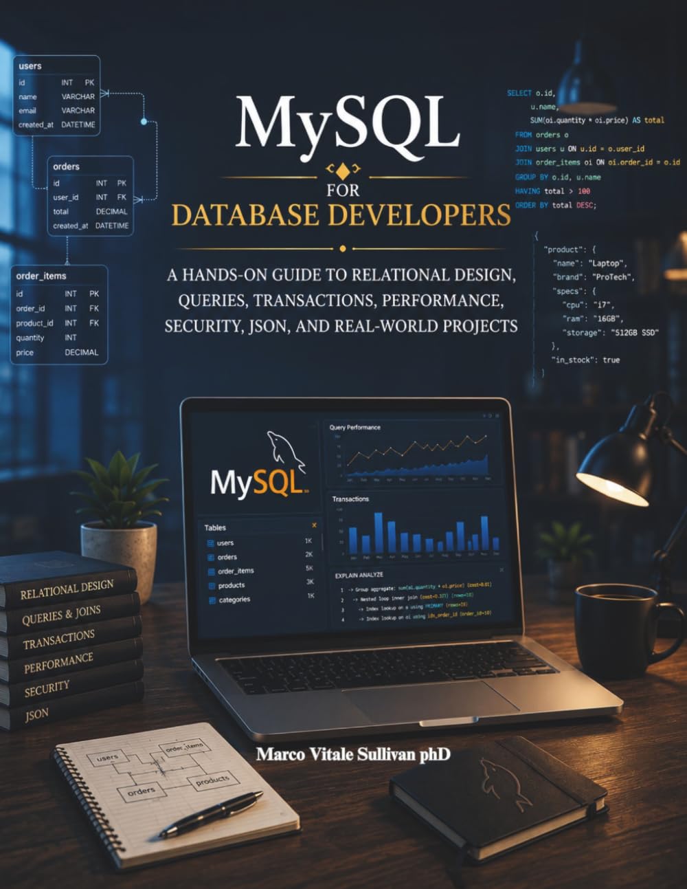 MySQL for Database Developers: A Hands-On Guide to Relational Design, Queries, Transactions, Performance, Security, JSON, and Real-World Projects baixar livro de graça
