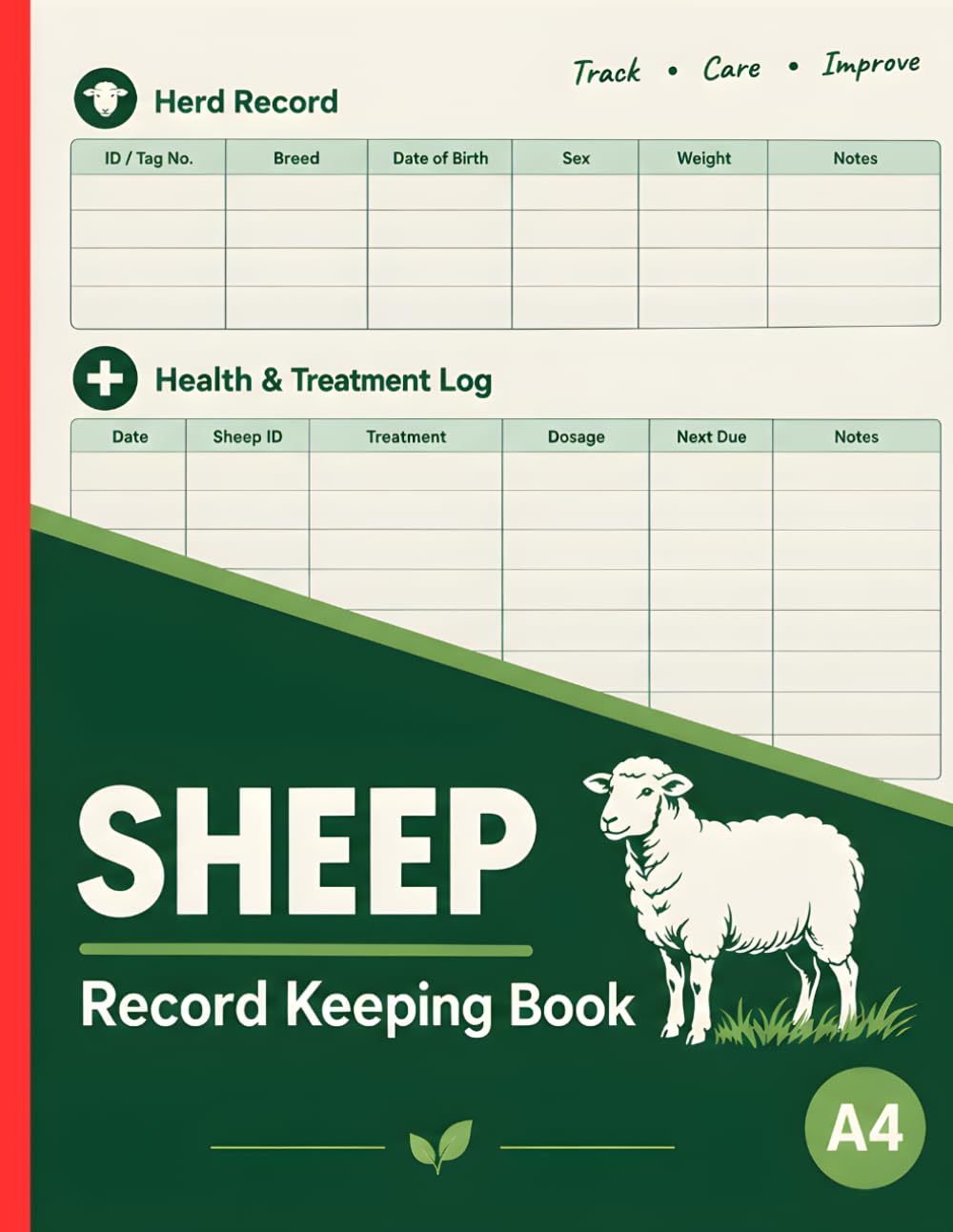 Sheep Record Keeping Book: Flock Management, Breeding, Lambing, Health, Feeding, Weight, Vaccination, Sales & Farm Records baixar o livro de graça