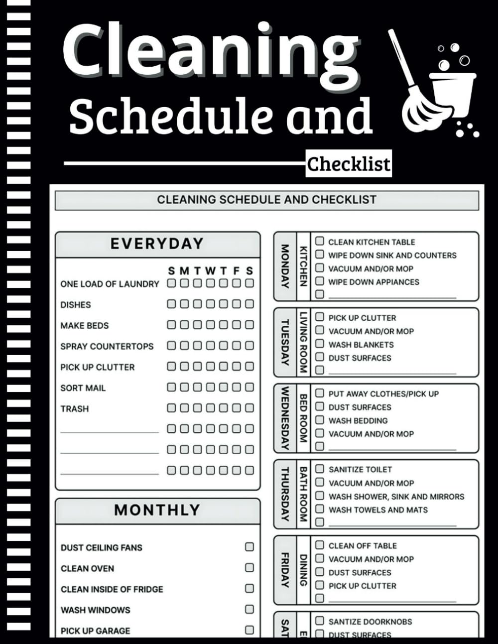 Cleaning Schedule and Checklist: Organize and Track Your Cleaning Tasks Efficiently baixar livro de graça
