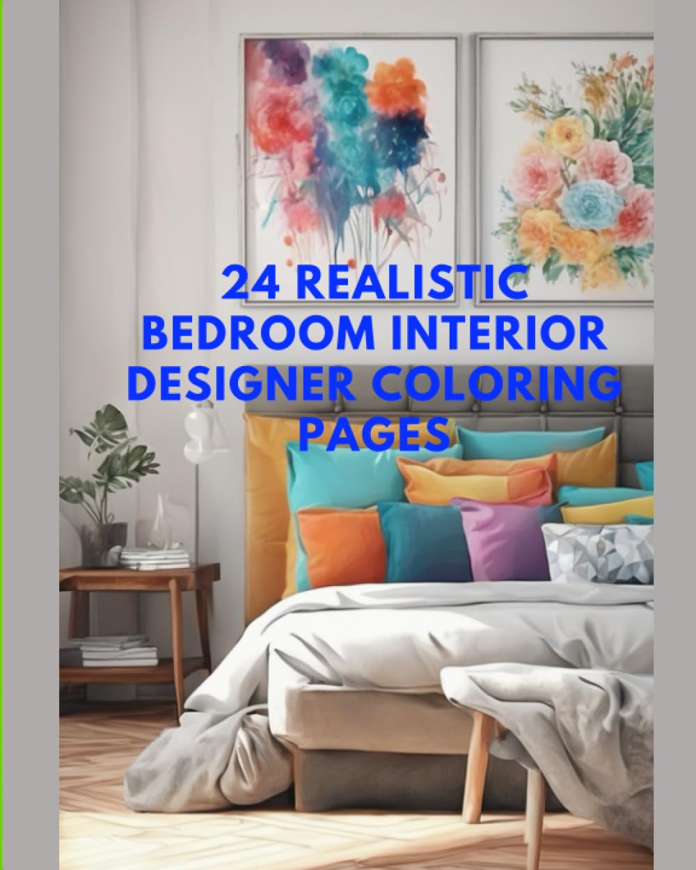 24 realistic bedroom interior designer coloring pages