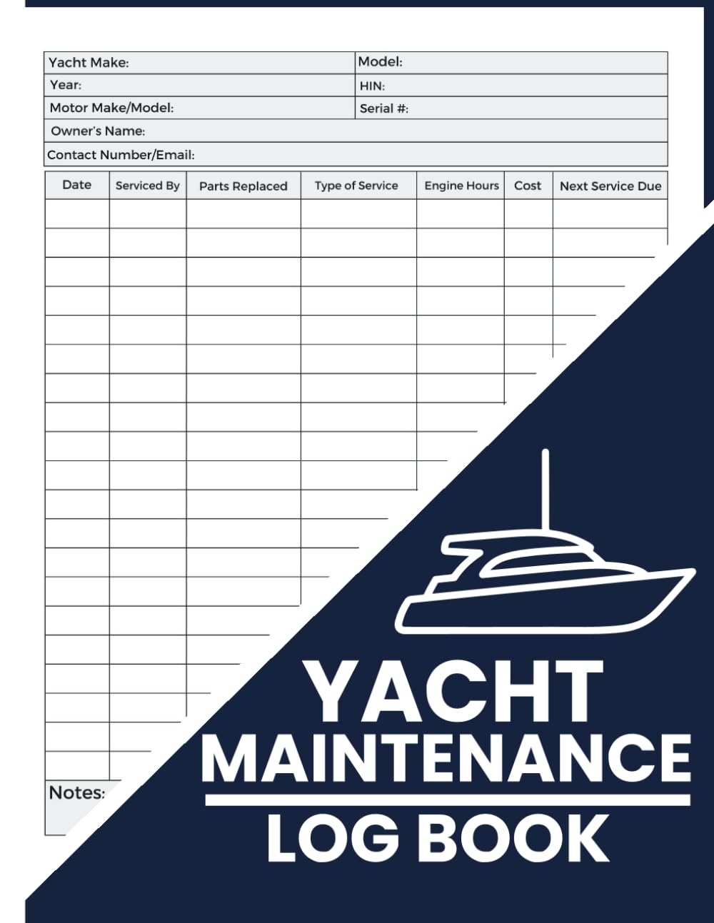 ler totalmente Yacht Maintenance Log Book: Complete Service & Inspection Journal for Marine Vessels
