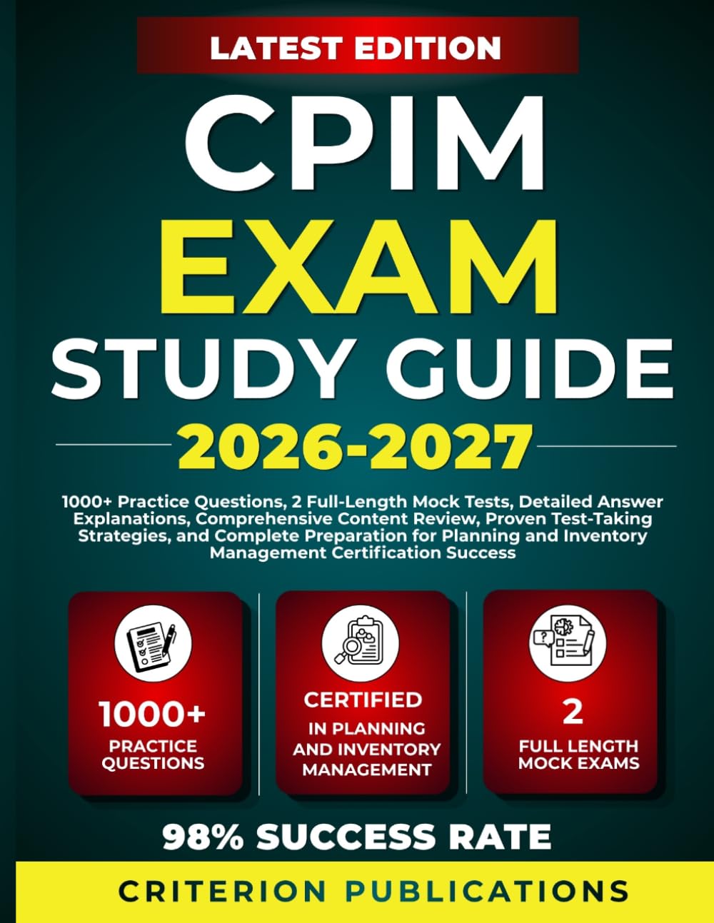 CPIM EXAM STUDY GUIDE 2026-2027: 1000+ Practice Questions, 2 Full-Length Mock Tests, Detailed Answer Explanations, Comprehensive Content Review,... Inventory Management Certification Success baixar livro de graça