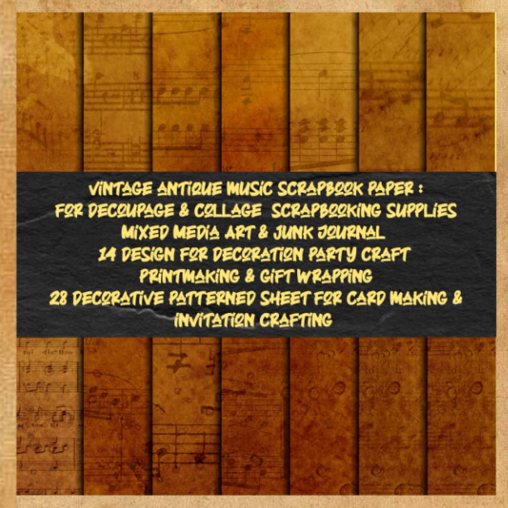 capítulo por capítulo baixar vintage antique music scrapbook paper: for decoupage & collage scrapbooking supplies Mixed Media Art & junk Journal 14 design for decoration party... sheet for card making & invitation crafting