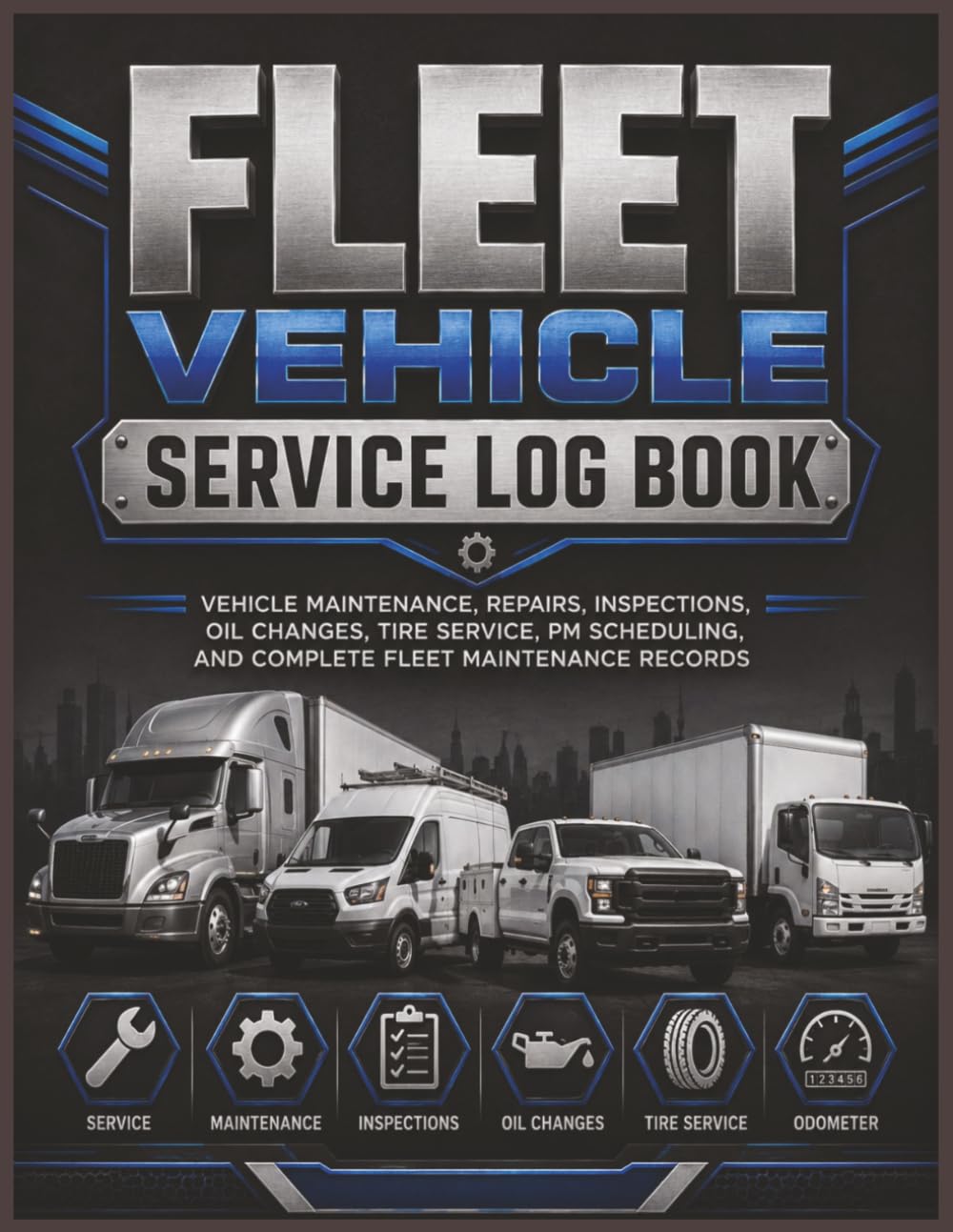 capítulo por capítulo baixar Fleet Vehicle Service Log Book: Vehicle Maintenance and Repair Record Book for Fleets, Service Trucks, Commercial Vehicles, Company Cars, and Equipment | 8.5 x 11 | 120 Pages