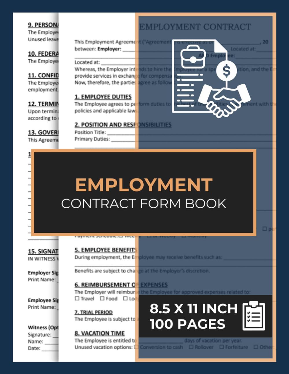 ler totalmente Employment Contract Form Book: Job Agreement Form Between Employer and Employee | 50 Forms