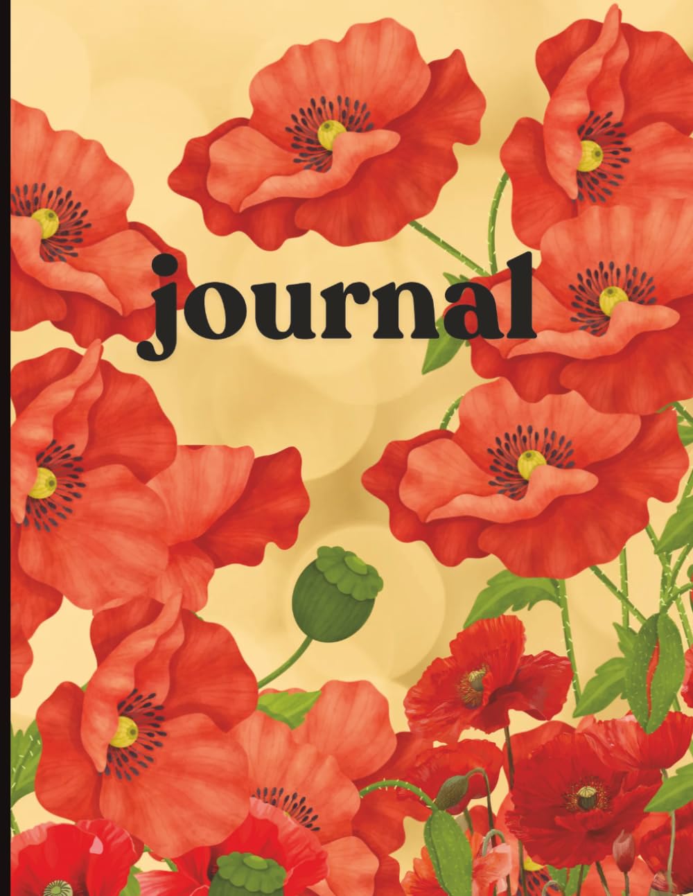 ler totalmente Poppy Bright Colorful Vibrant Background| Journal Notebook| Flower of the Month - August: College ruled on each page |... Students, & Science | 8.5x11 in, 120 Pages