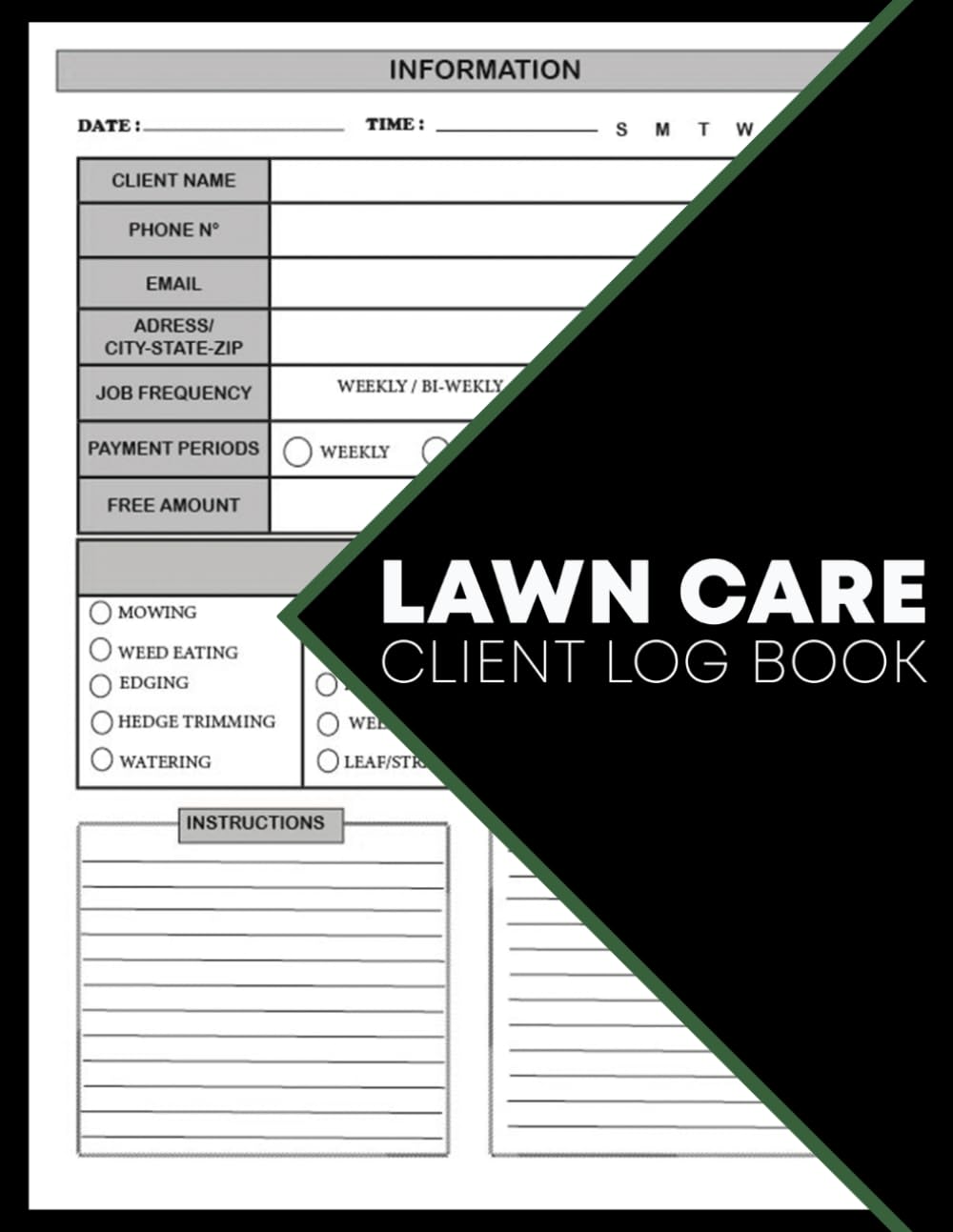 Lawn Care Client Log Book: Landscape Appointment And Lawn Mowing Logbook To Track And Record Your Client's Information | 120 Pages baixar livro de graça