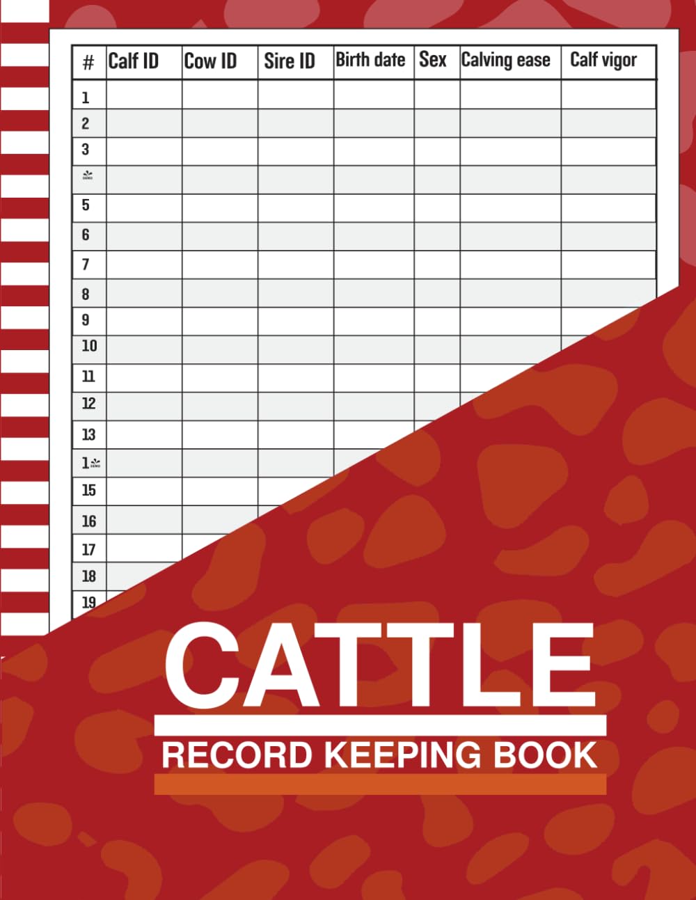 Cattle Record Keeping Book: Track Your Cattle Health and Breeding Records