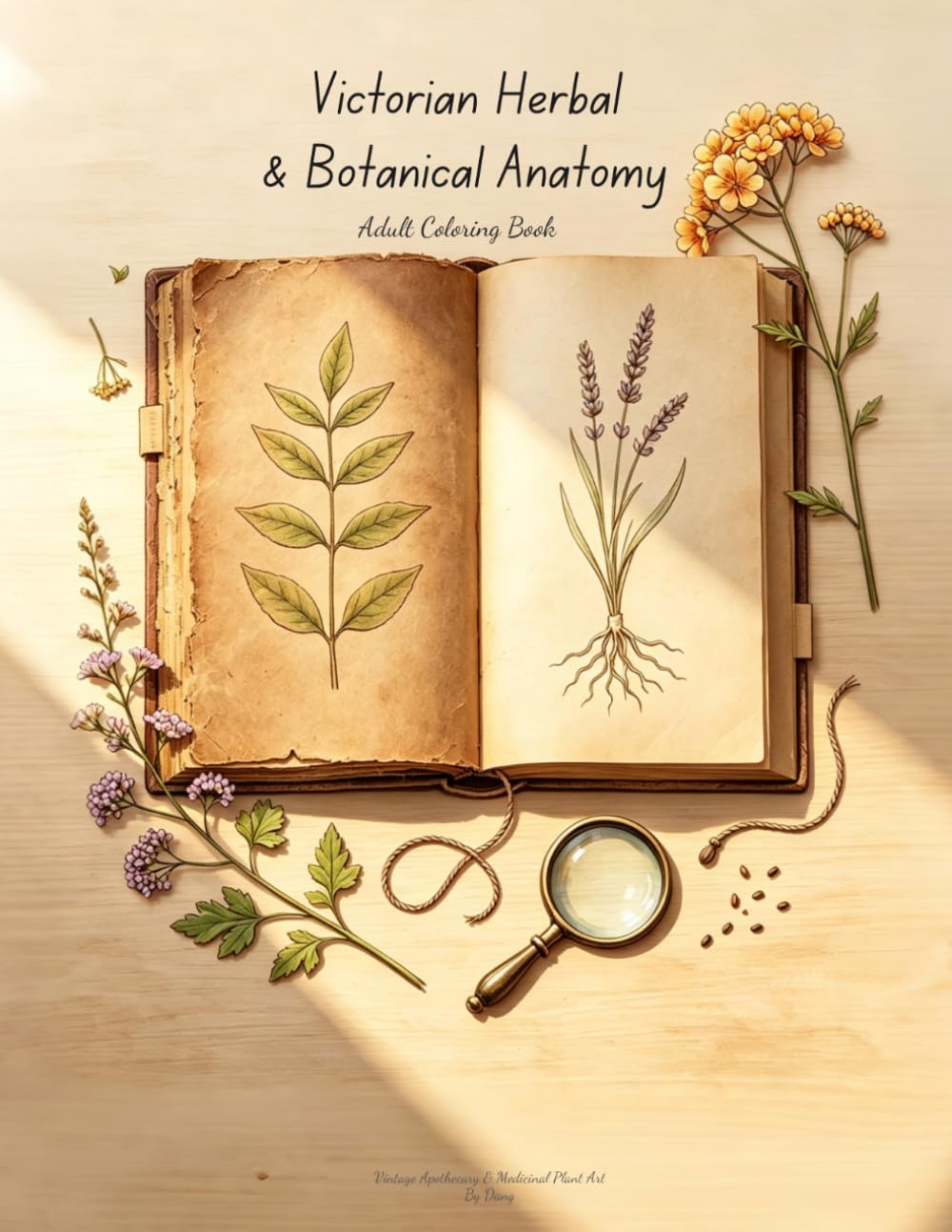 Victorian Herbal & Botanical Anatomy Adult Coloring Book: Featuring Vintage Apothecary Scenes, Medicinal Plant Sketches for Stress Relief Coloring (Root & Leaf Botanical Anatomy Coloring Book) baixar livro de graça