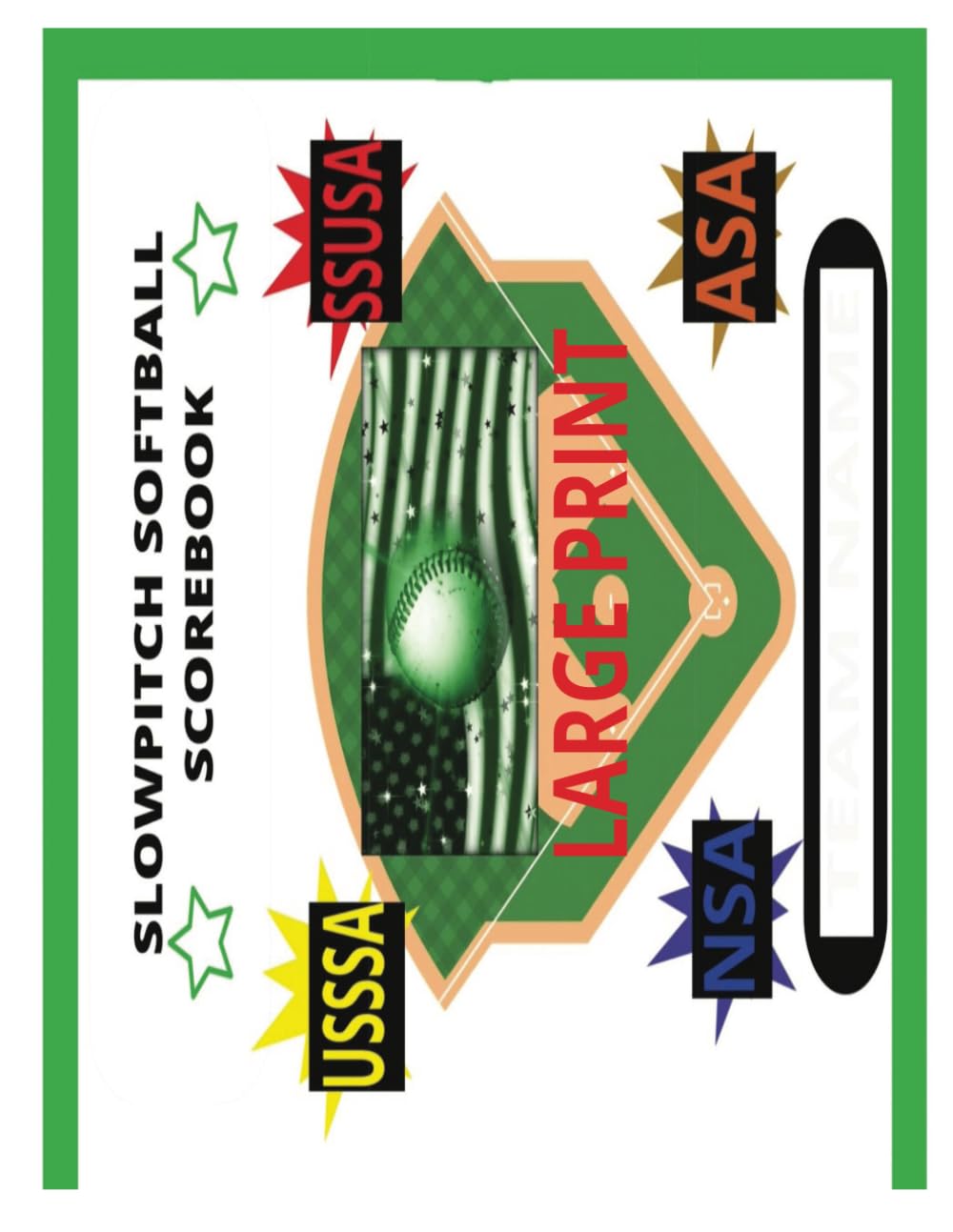 LARGE PRINT SLOWPITCH SOFTBALL SCOREBOOK (LANDSCAPED VERSION): TRACK SCORE, RECORD LINEUPS, TRACK HOMERUNS AND RUNNERS LEFT ON BASE baixar o livro de graça