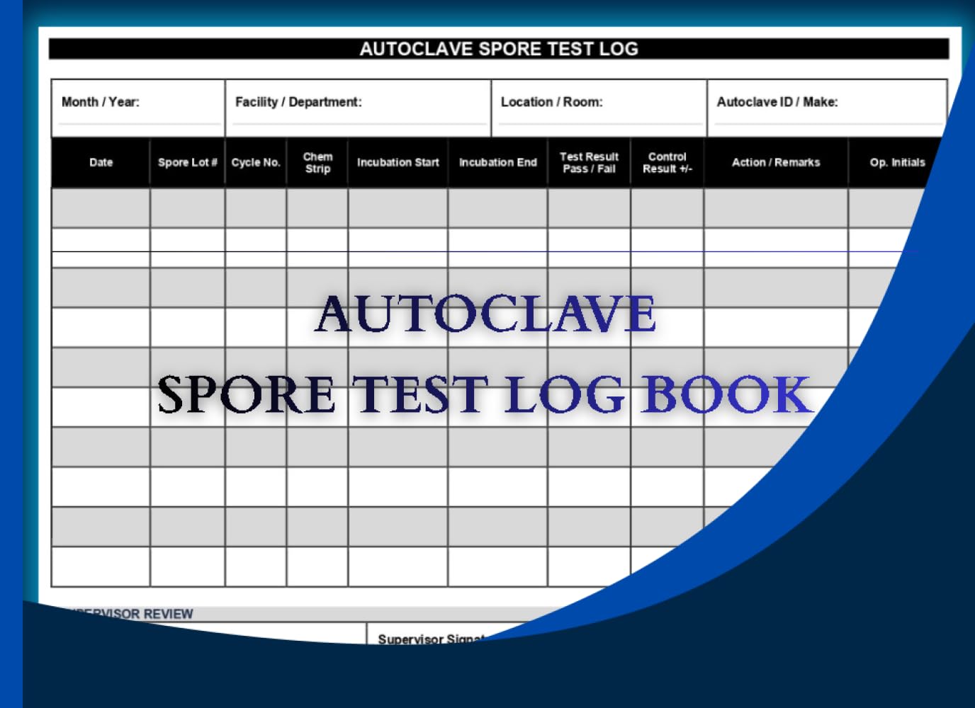 capítulo por capítulo baixar Autoclave Spore Test Log Book: Biological Indicator Record for Dental Clinics, Medical Labs, Salons & Tattoo Studios | Track Spore Lot, Cycle,... Supervisor Sign-Off | 108 Pages | 8.25 x 6 in