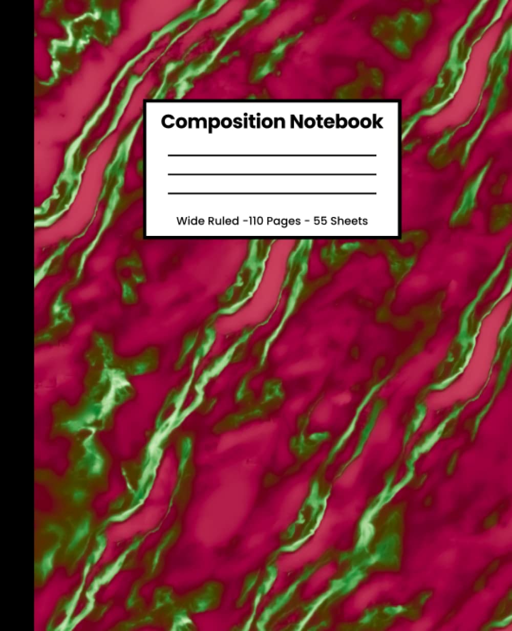 capítulo por capítulo baixar Marble Composition Notebook Red and Green: Wide Ruled Notebook for School, Notebook for Kids, Teens, and Adults, 110 Pages 7.5X9.25 Inches