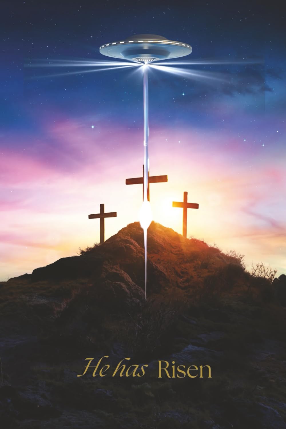 He Has Risen: UFO Notebook – 120 Page Lined Journal for Alien Enthusiasts, Sci-Fi Fans, and Humorous Religious Art Lovers: A Unique Notebook Featuring a UFO and Resurrection Scene – Perfect Gift for baixar livro de graça