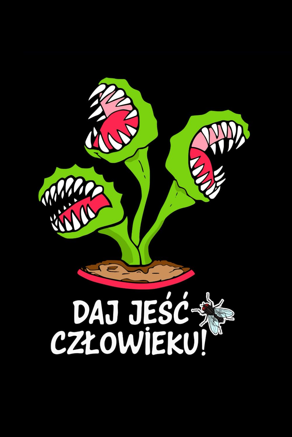 ler totalmente Zeszyt w kratkę przedstawiający roślinę mięsożerną: Muchołówka oraz napis: Daj jeść człowieku.: Notuj myśli i wiedzę na lekcjach biologii, matematyki i w domu. (Polish Edition)