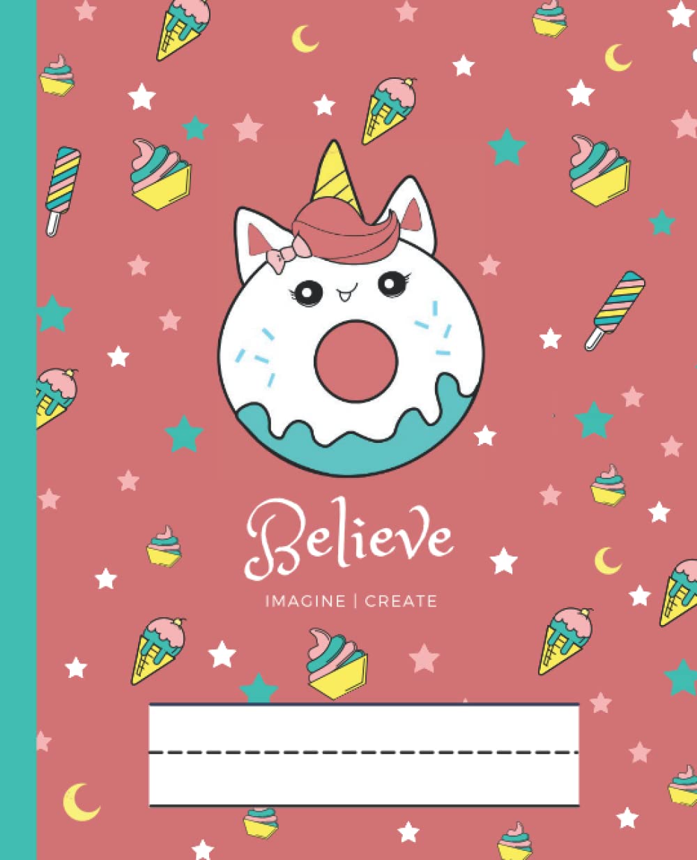 capítulo por capítulo baixar Draw & Write Journal for Kids: Unicorn Donut - Primary Story Journal with Dotted Midline and Picture Space | Grades K-2 Composition Notebook (Cute Donut Ice Cream Pattern – Cool Pink)