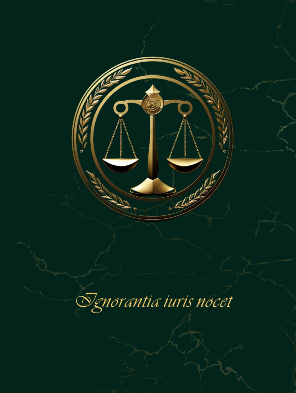 ler totalmente Latin legal motto: Ignorantia iuris nocet: lined notebook, hardcover, 8.25 x 11", 160 pages
