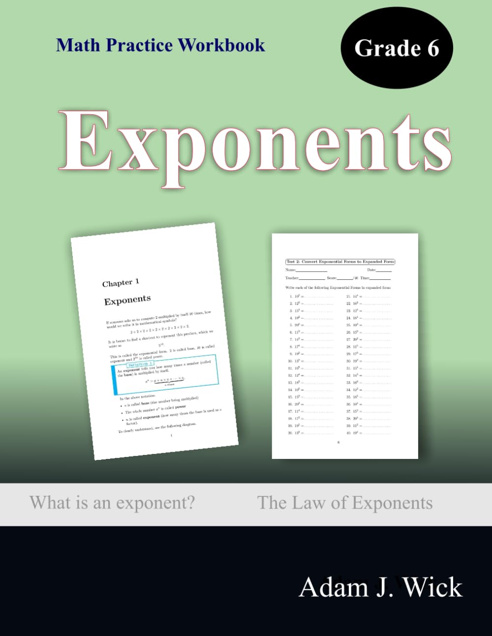 capítulo por capítulo baixar Math Practice Workbook, Grade 6: Exponents