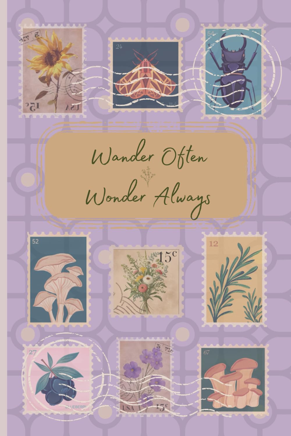 Nature-Themed Journal with Vintage Stamps, Flowers, and Insects: Aesthetic Lined Notebook for Writing, Nature Notes, and Everyday Reflections – 9x6 Softcover baixar livro de graça
