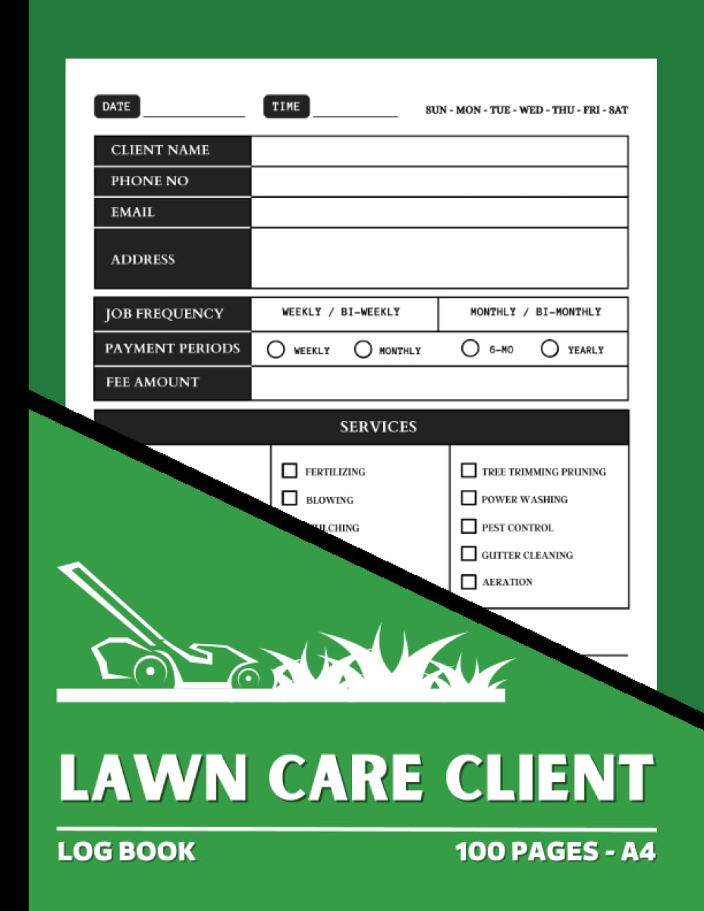 Lawn Care Client Log Book: Lawn Mowing And Landscape Appointment Logbook, Track And Record Your Client's Information Easily - 100 Pages | 8.5x11 Inches baixar o livro de graça