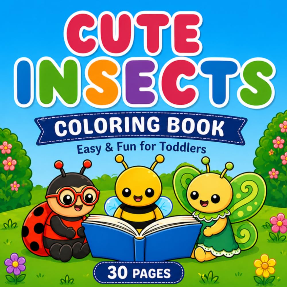 Cute Insects Coloring Book for Kids Ages 3–5: Simple and Cute Bug Coloring Pages with Bold Lines – Perfect Gift for Toddlers Ages 3–5 baixar o livro de graça