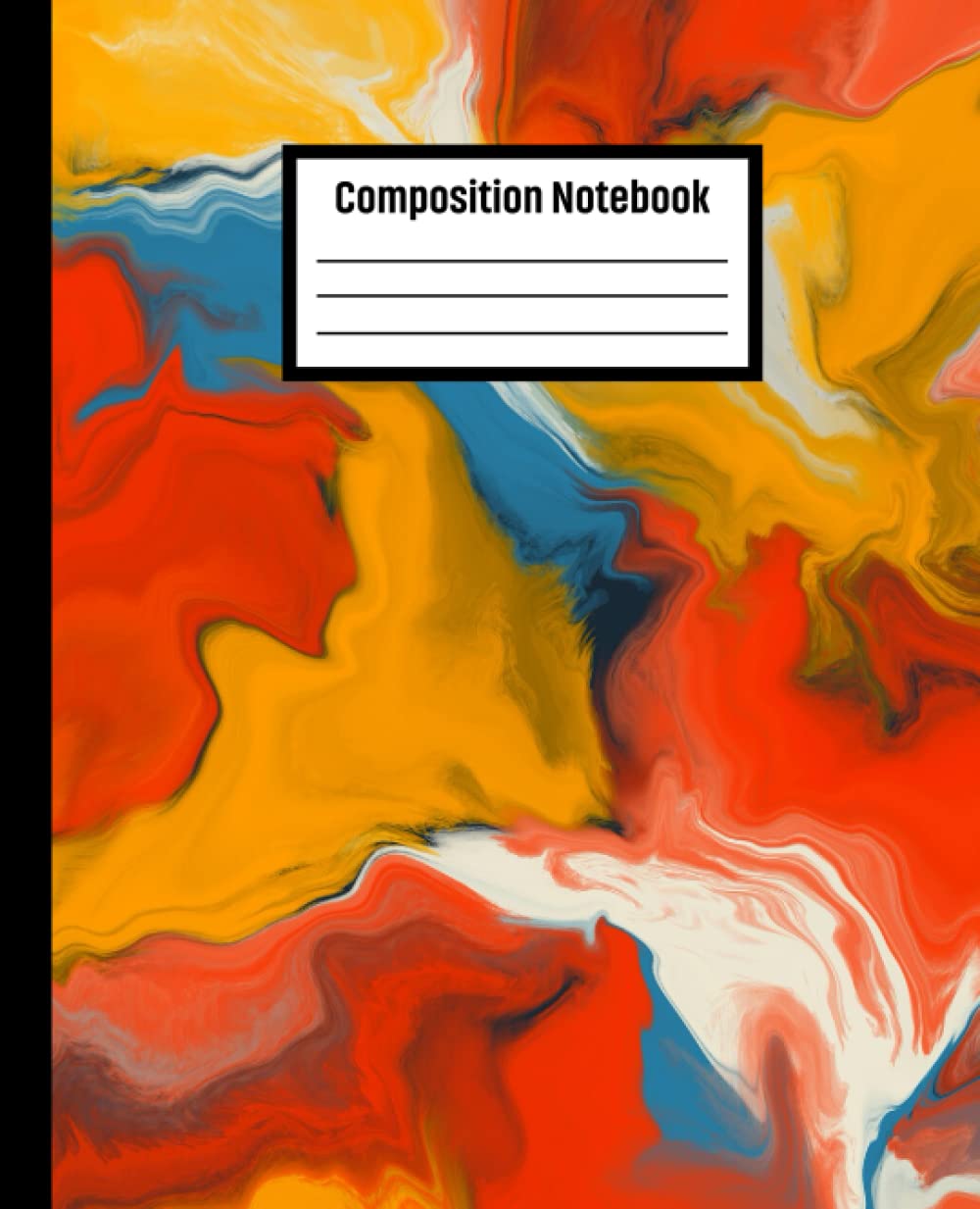 ler totalmente Composition Notebook: Kids-Teens- and Students- Colorful-.7.5 x 9.25 Inches- Soft Matte Cover-110 Wide-ruled lined pages Purple Turquoise Liquid Marble Composition Notebook