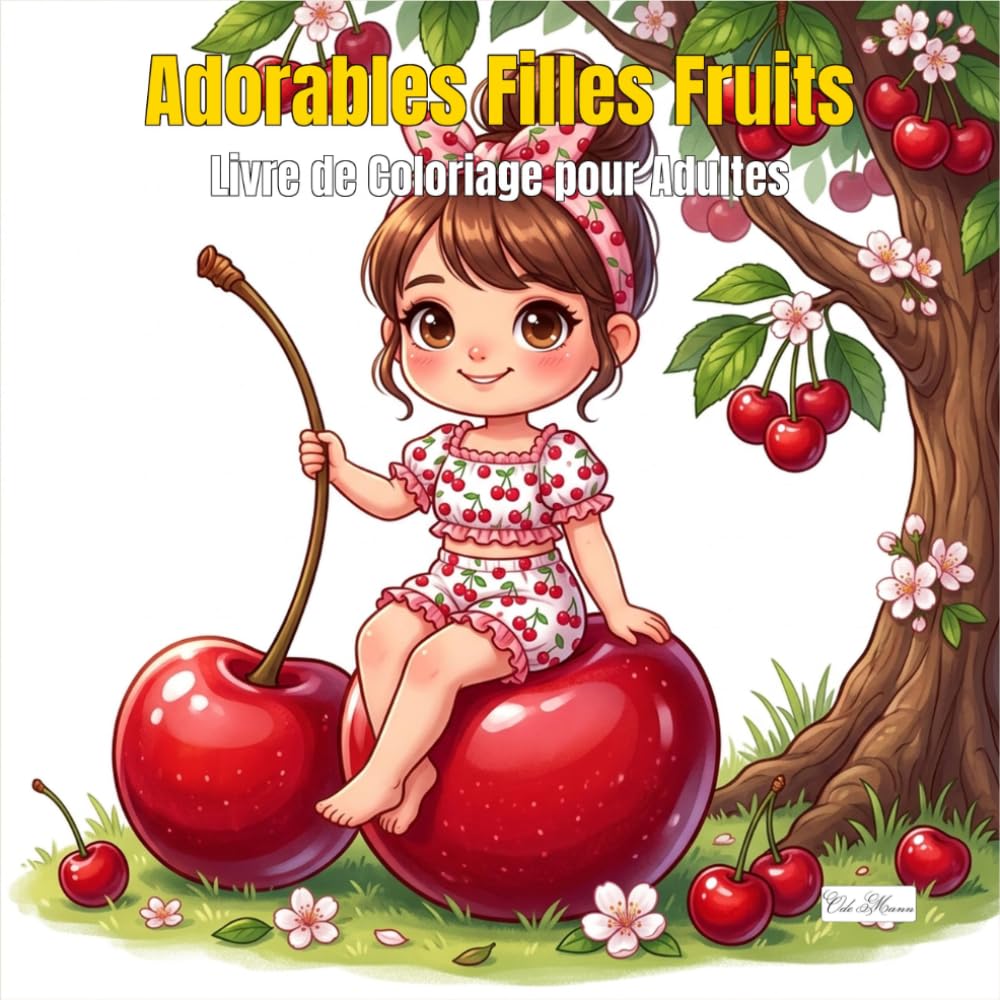 Cute Fruit Girls — Adorables Filles Fruits — Livre de Coloriage pour Adultes et Enfants: Chibi Câlinant Cerises, Fraises, Pastèques Géantes — Contours Nets, Détails Doux (French Edition) baixar livro de graça